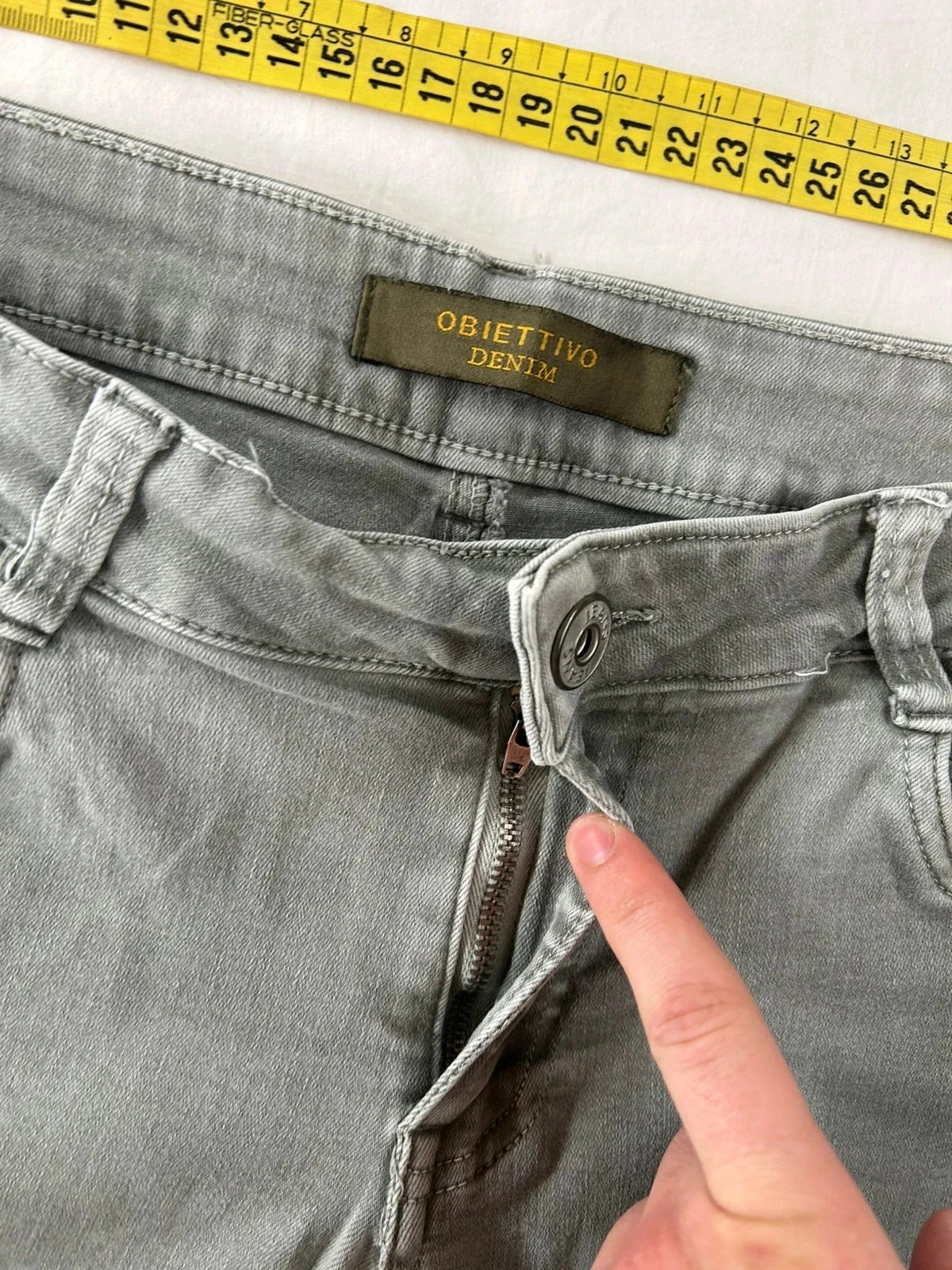Grijze vintage obiettivo denim jeans – photo 7